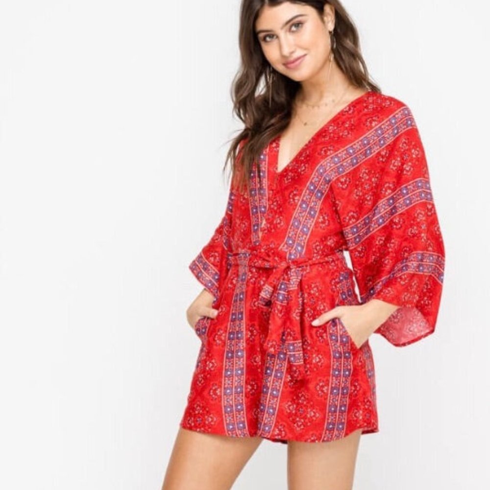 All In Favor Nordstrom Kimono Romper Size S
